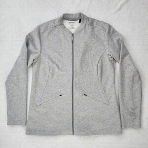 MAMMUT Women's Light Heather Grey Light Full Zip‎ Jacket Sweater Large
